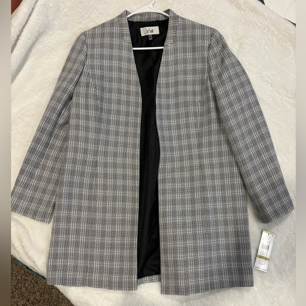 Le Suit Long Suit Jacket, size 14, NWT